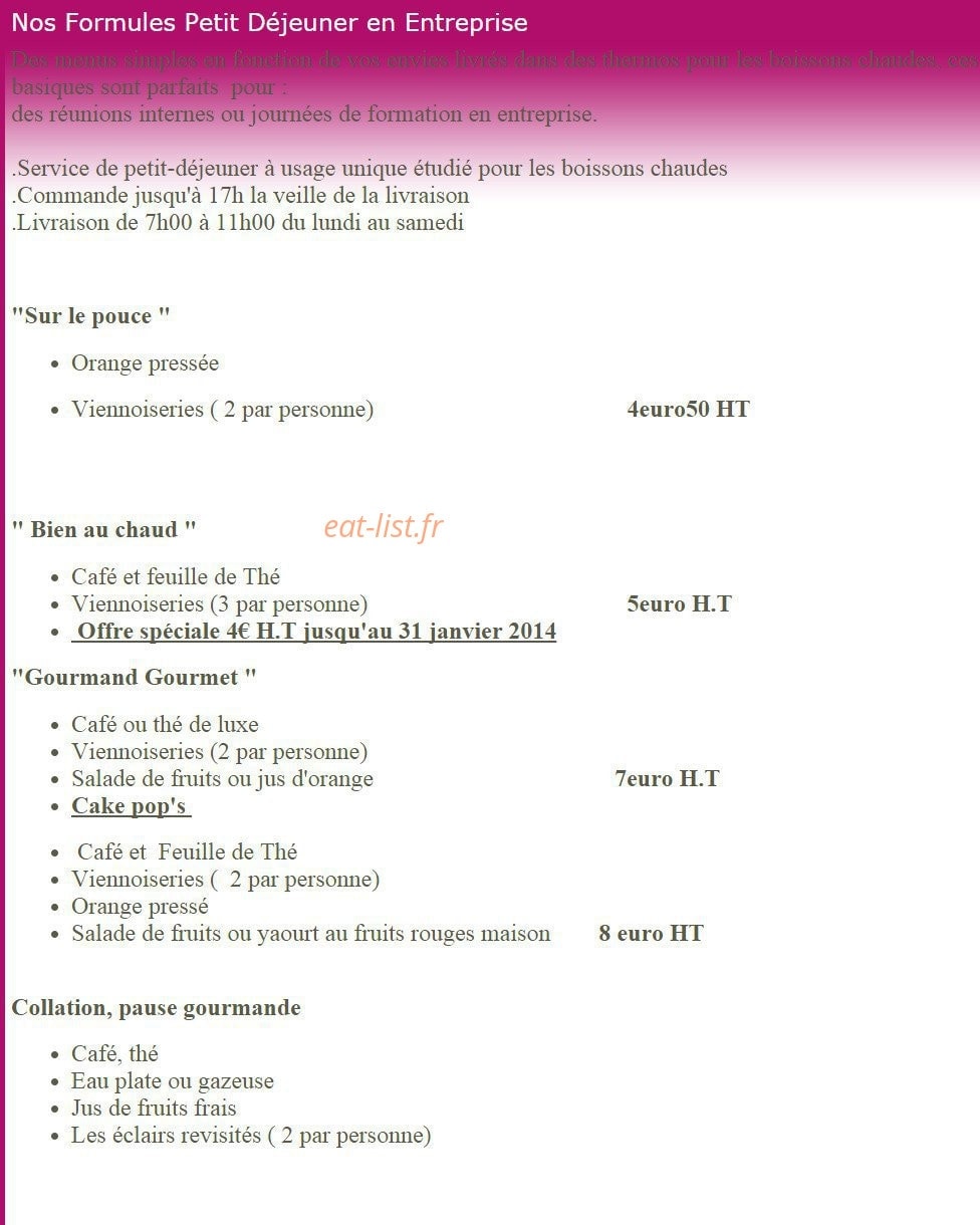 Ptit dej a dom — carte page 1
