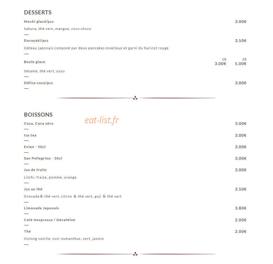 Ramen Katsuya — carte page 3