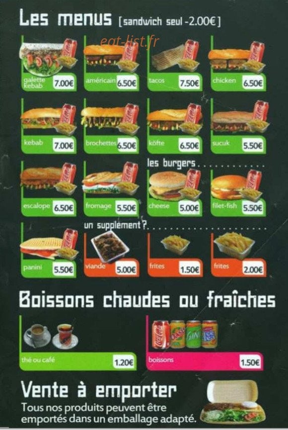 Restaurant mosaique — carte page 3