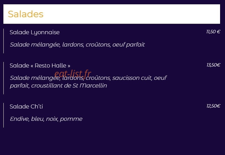 Resto Halle — carte page 3