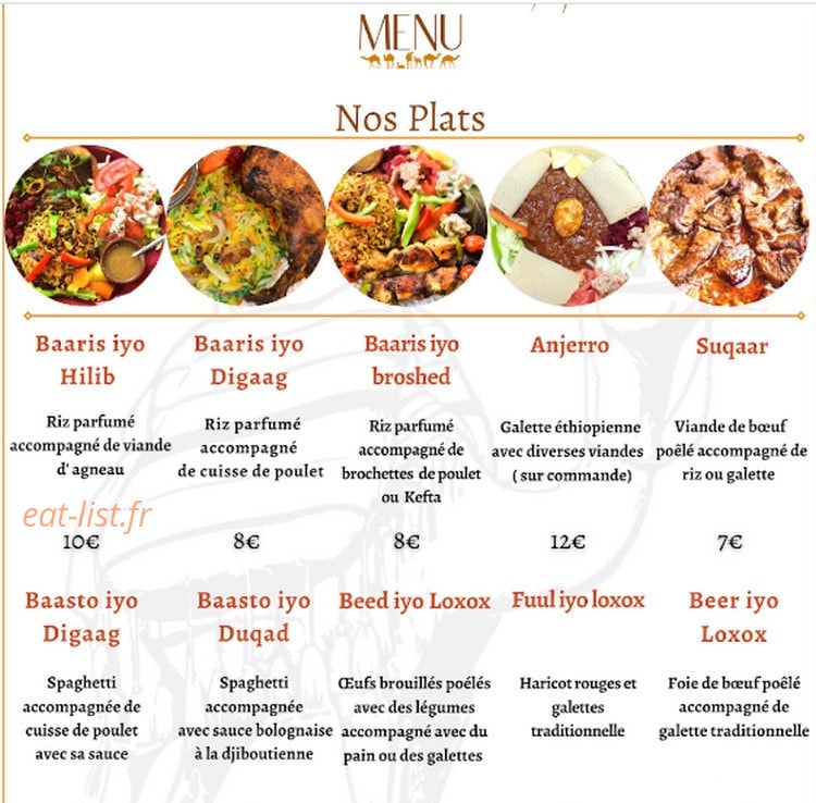 Saveurs de la corne d'Afrique — carte page 1