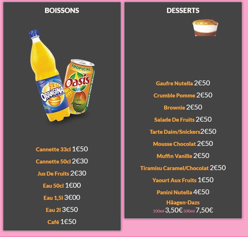 Saveurs Gourmandes — carte page 6