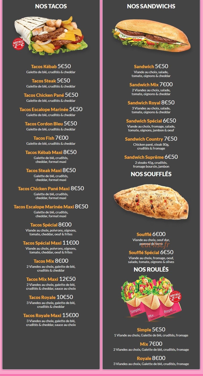 Saveurs Gourmandes — carte page 3