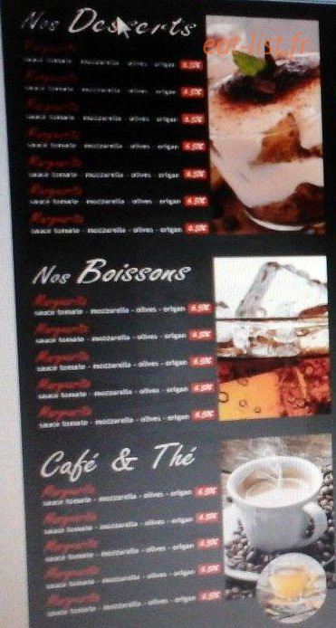 Snack du Tram — carte page 5