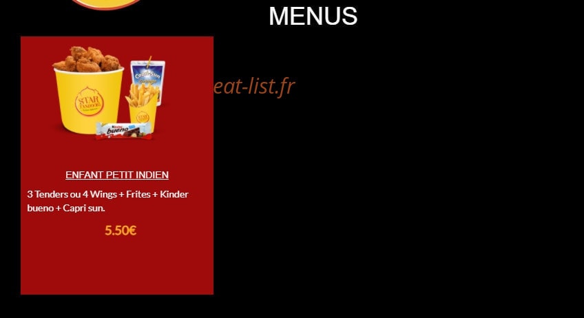 Star Tandoori — carte page 7