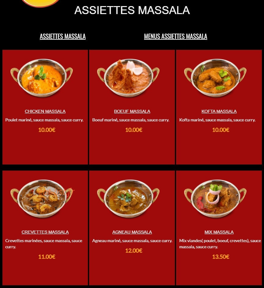 Star Tandoori — carte page 2