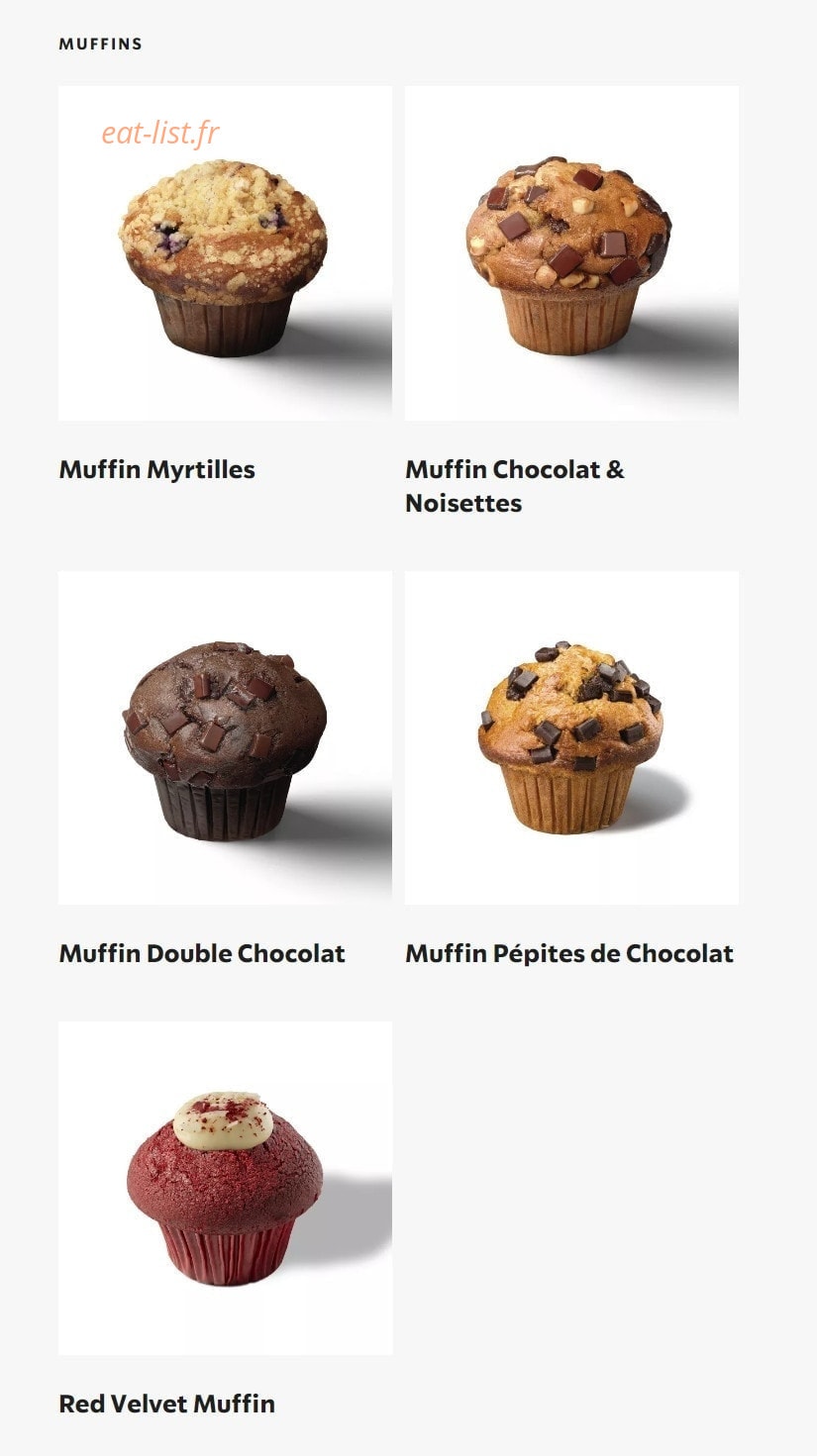 Starbucks Coffee — carte page 3