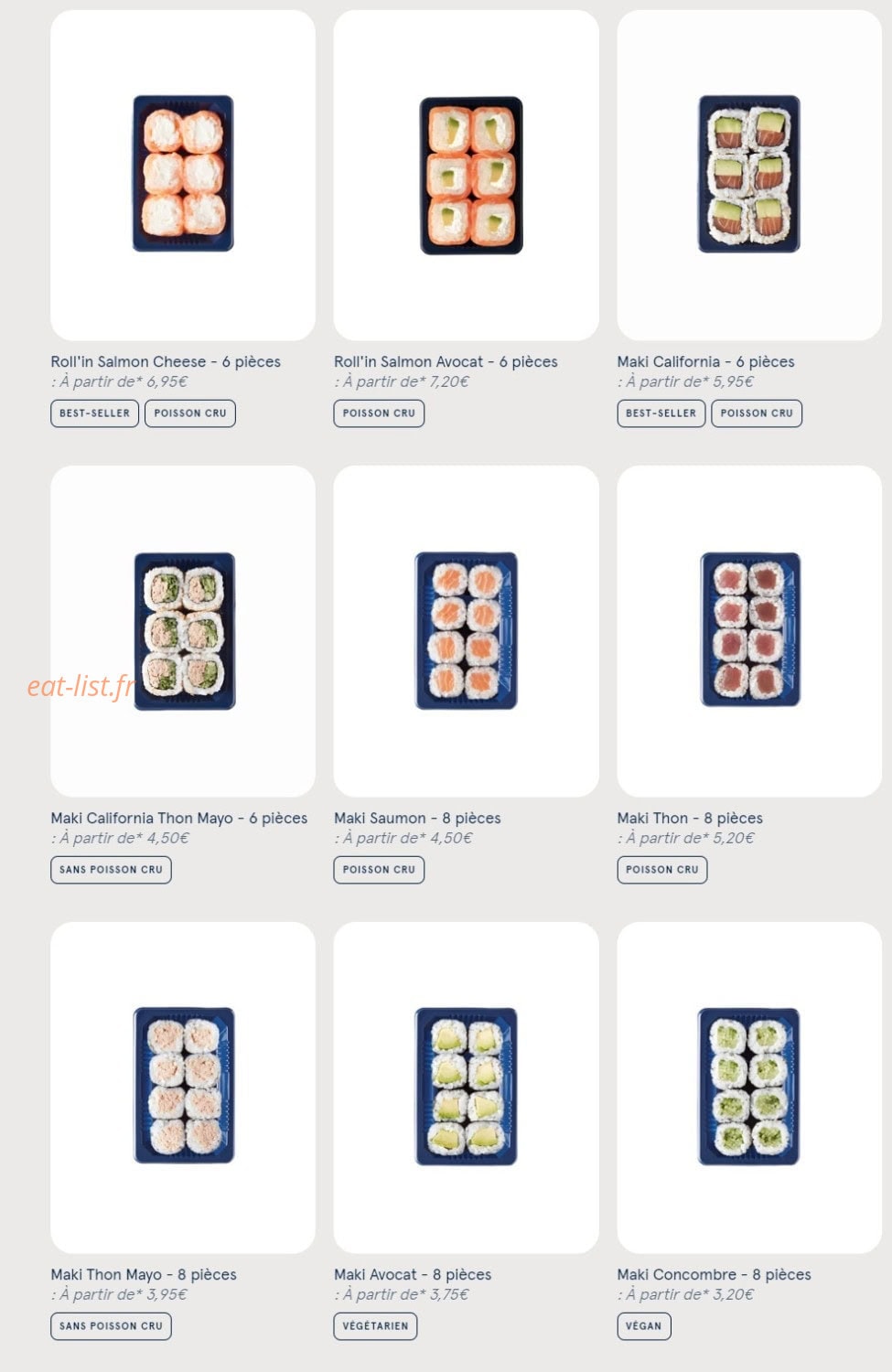 Sushi Daily — carte page 4