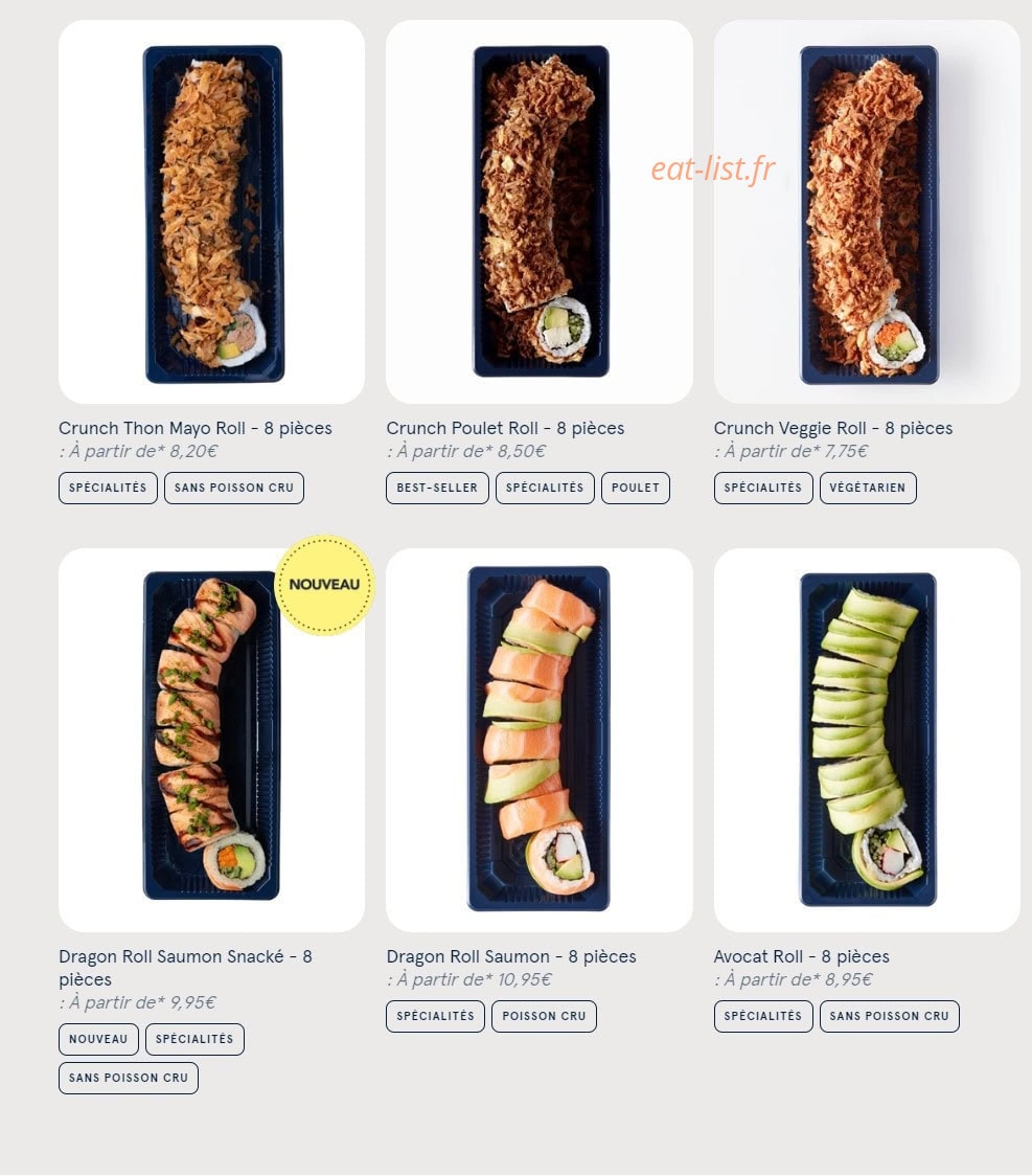 Sushi Daily — carte page 6