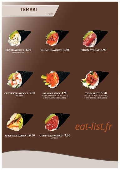 Sushi Love — carte page 15