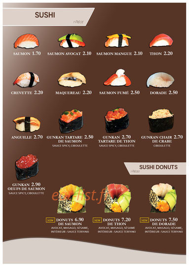 Sushi Love — carte page 3