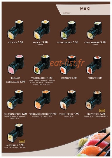Sushi Love — carte page 8