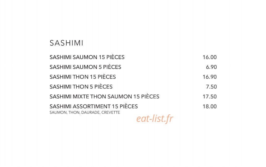 Sushi Shop — carte page 27
