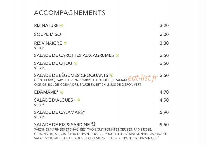 Sushi Shop — carte page 35