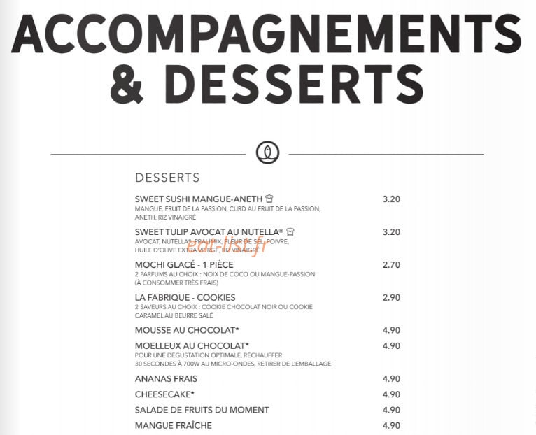 Sushi Shop — carte page 36