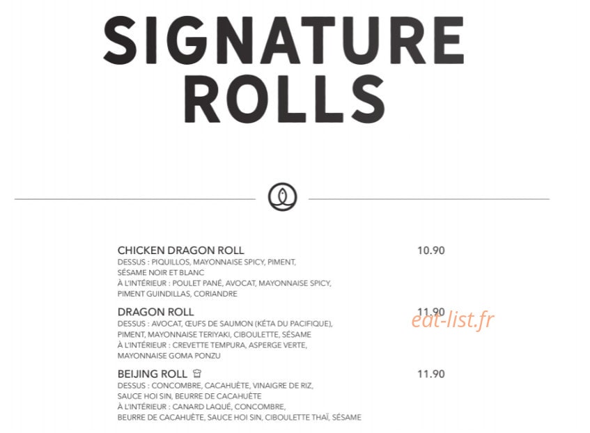 Sushi Shop — carte page 26