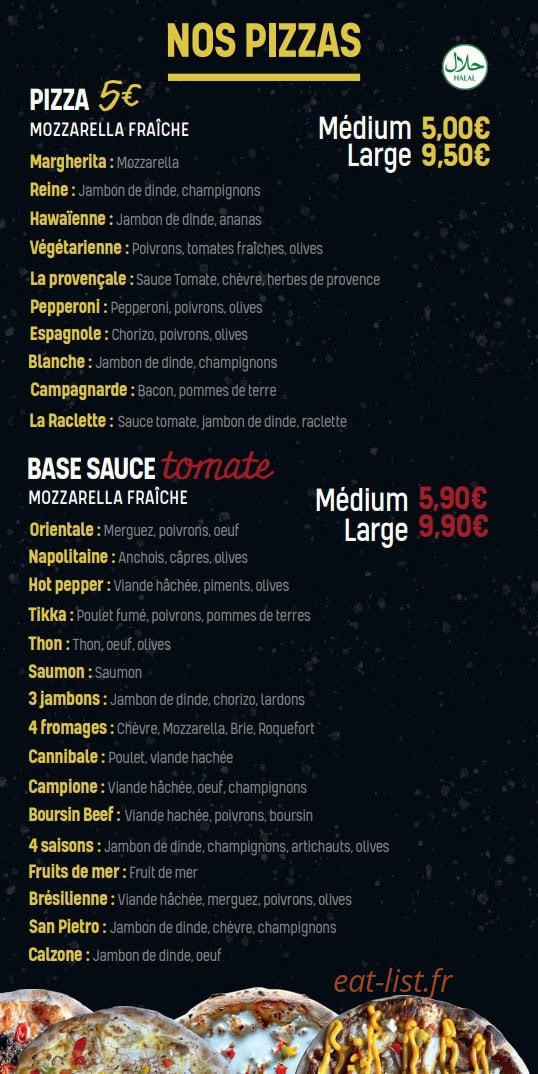 Ta5ty Pizza — carte page 4