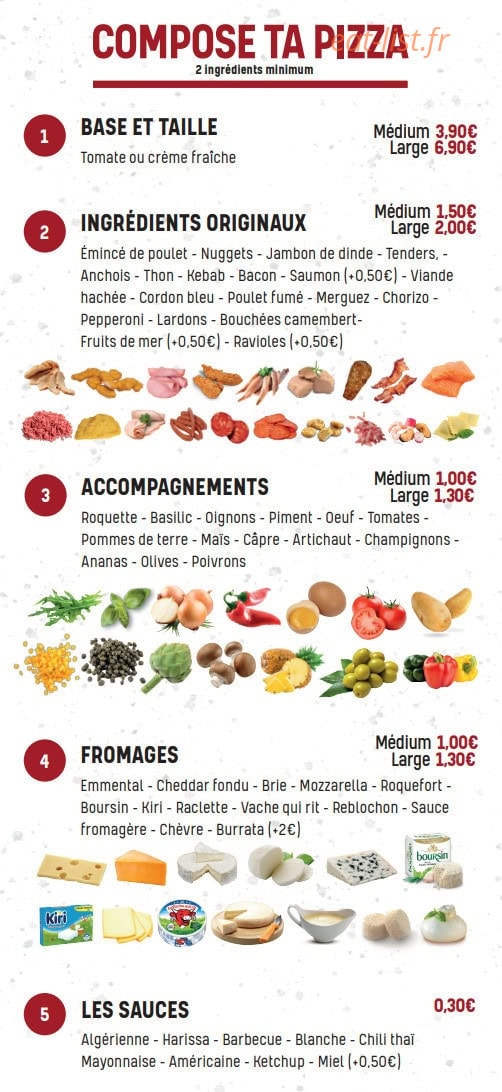 Ta5ty Pizza — carte page 2