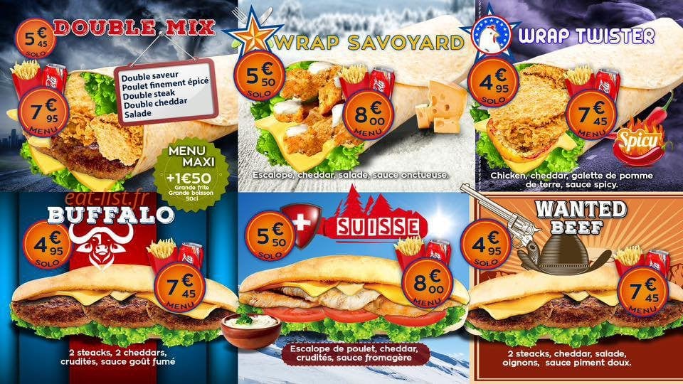 Ultimate Burger — carte page 1