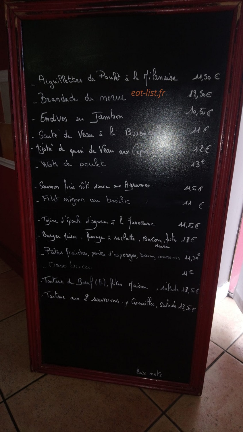 Une Table au Soleil — carte page 1