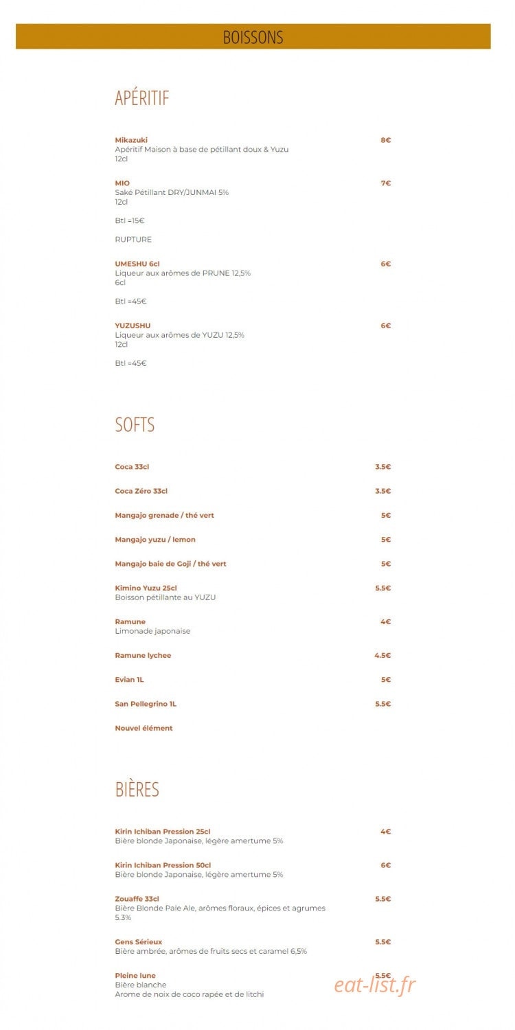 Yuzuya Izakaya — carte page 7