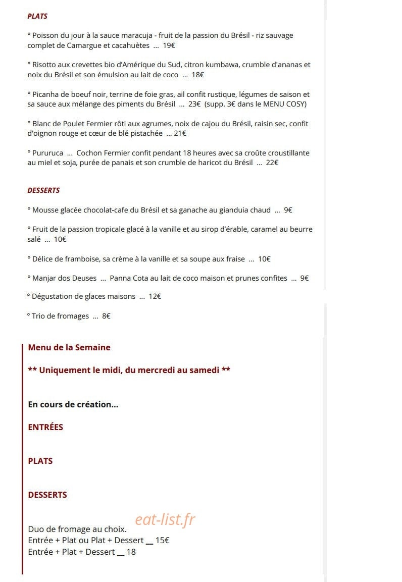 36 Le Cosy — carte page 2