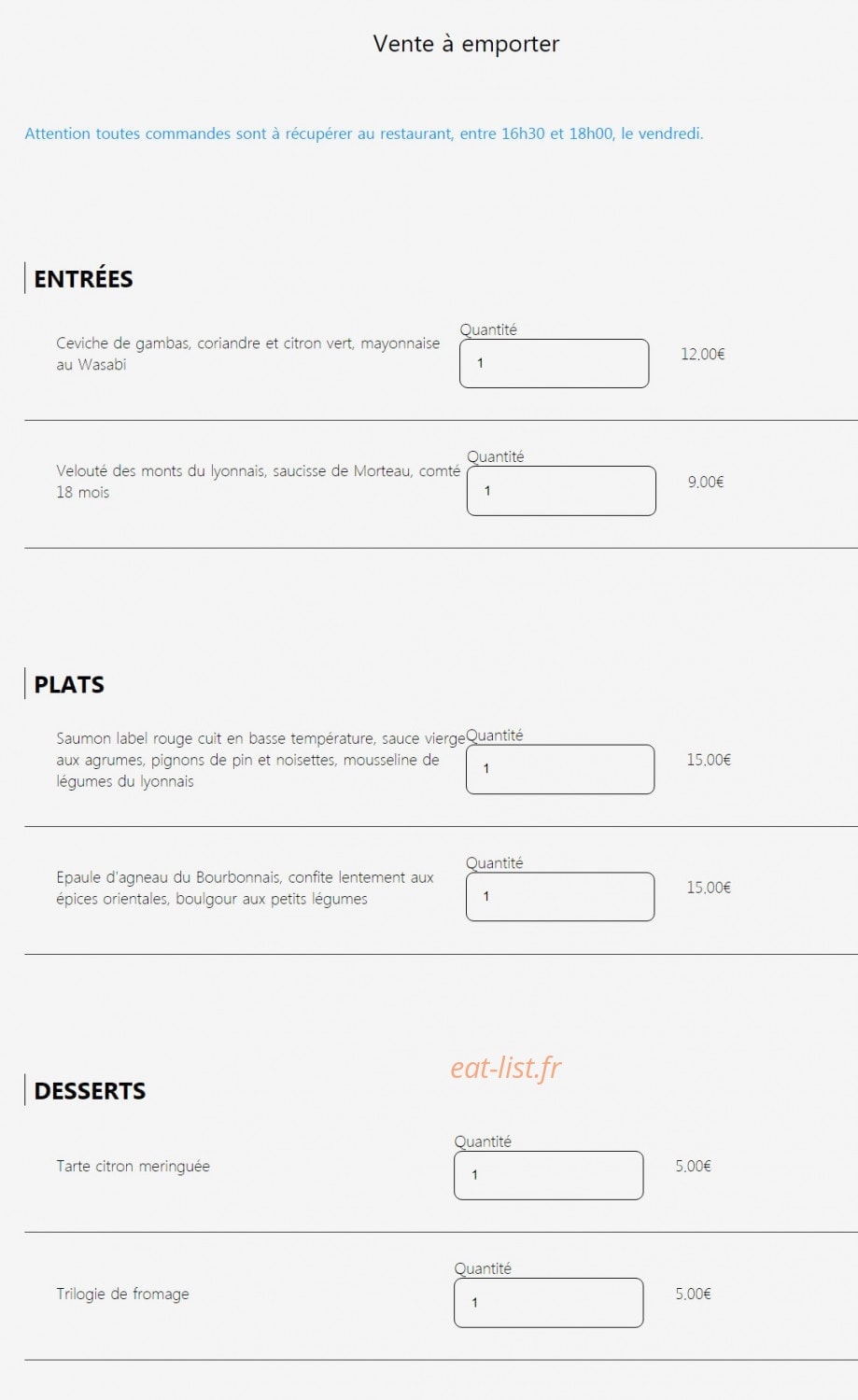 Aromatic — carte page 1