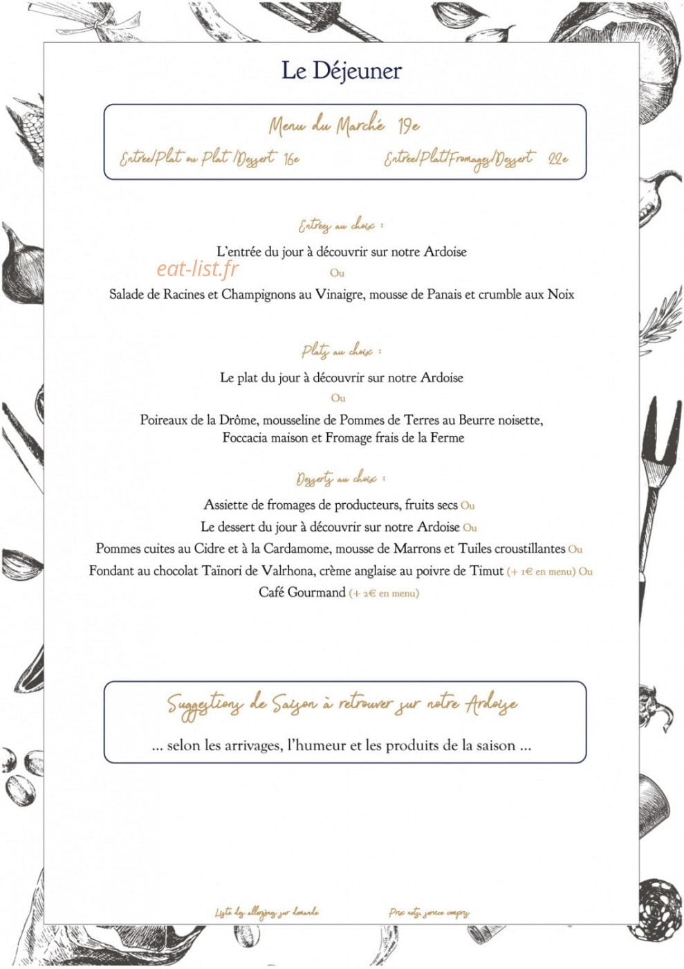 Bistrot Orcia — carte page 3