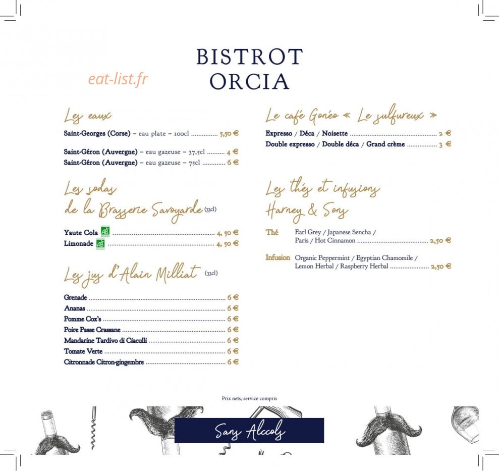 Bistrot Orcia — carte page 4