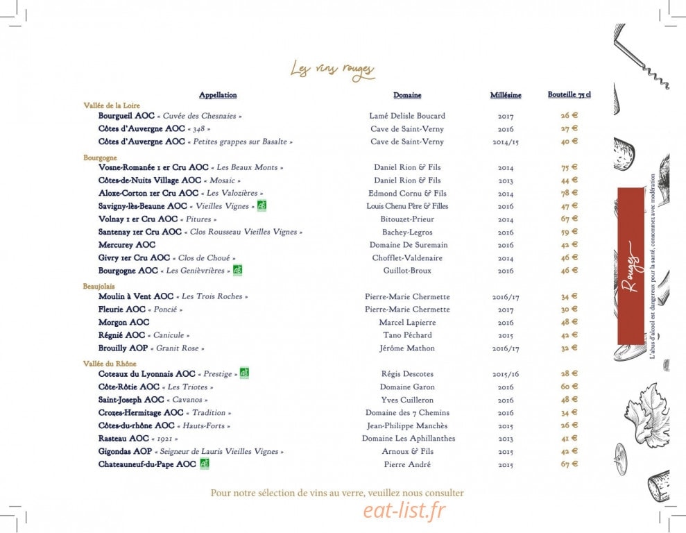 Bistrot Orcia — carte page 5