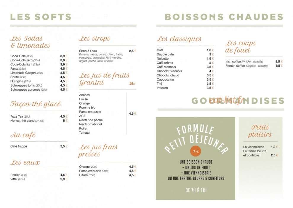 Café Chantecler — carte page 4