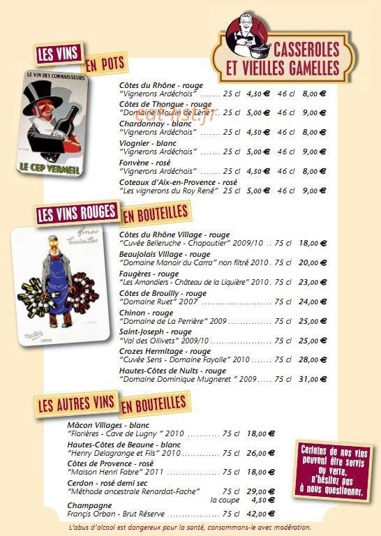 Casseroles et vieilles gamelles — carte page 4