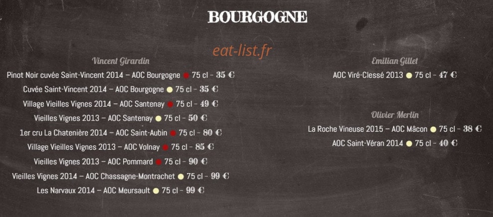 Chez Lucien — carte page 4