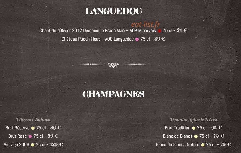 Chez Lucien — carte page 7