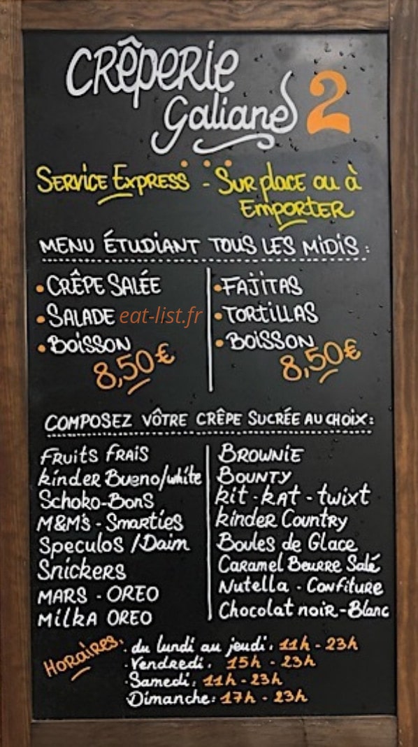 Crêperie Galiane 2 — carte page 3