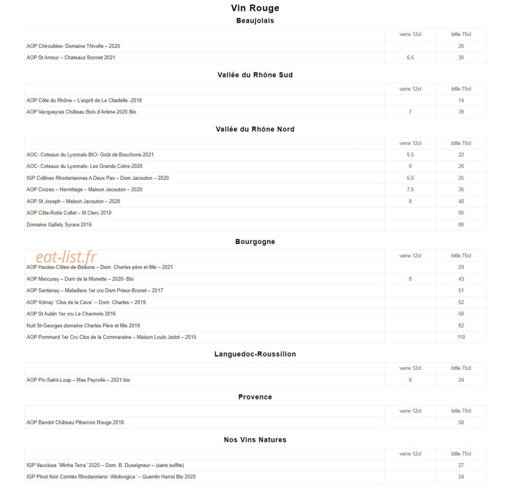 Gourmet croix rousse — carte page 4