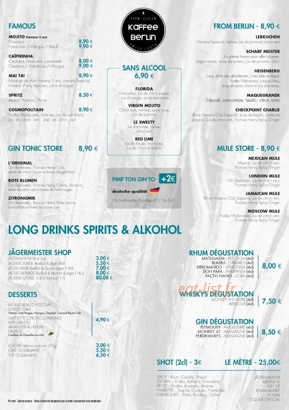 Kaffee Berlin — carte page 3