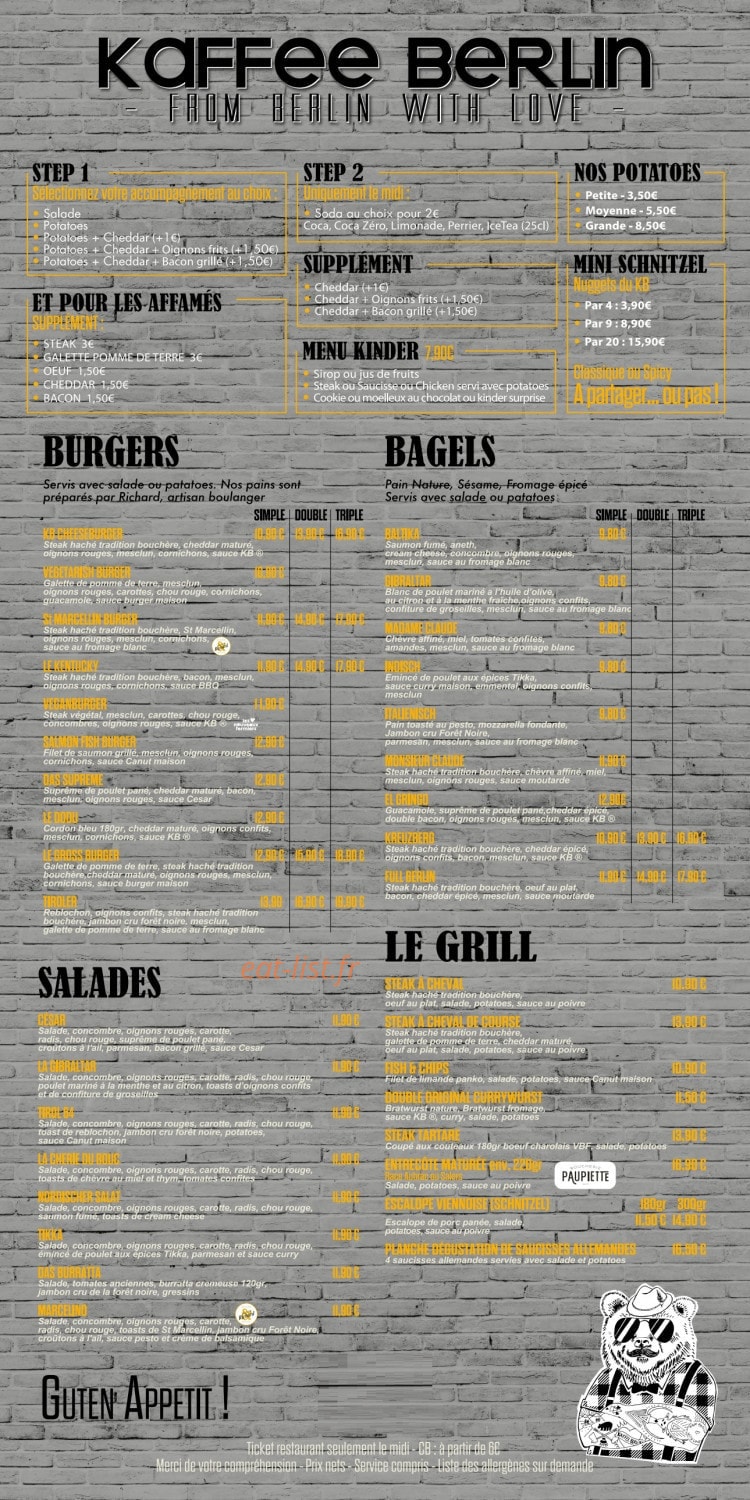 Kaffee Berlin — carte page 1