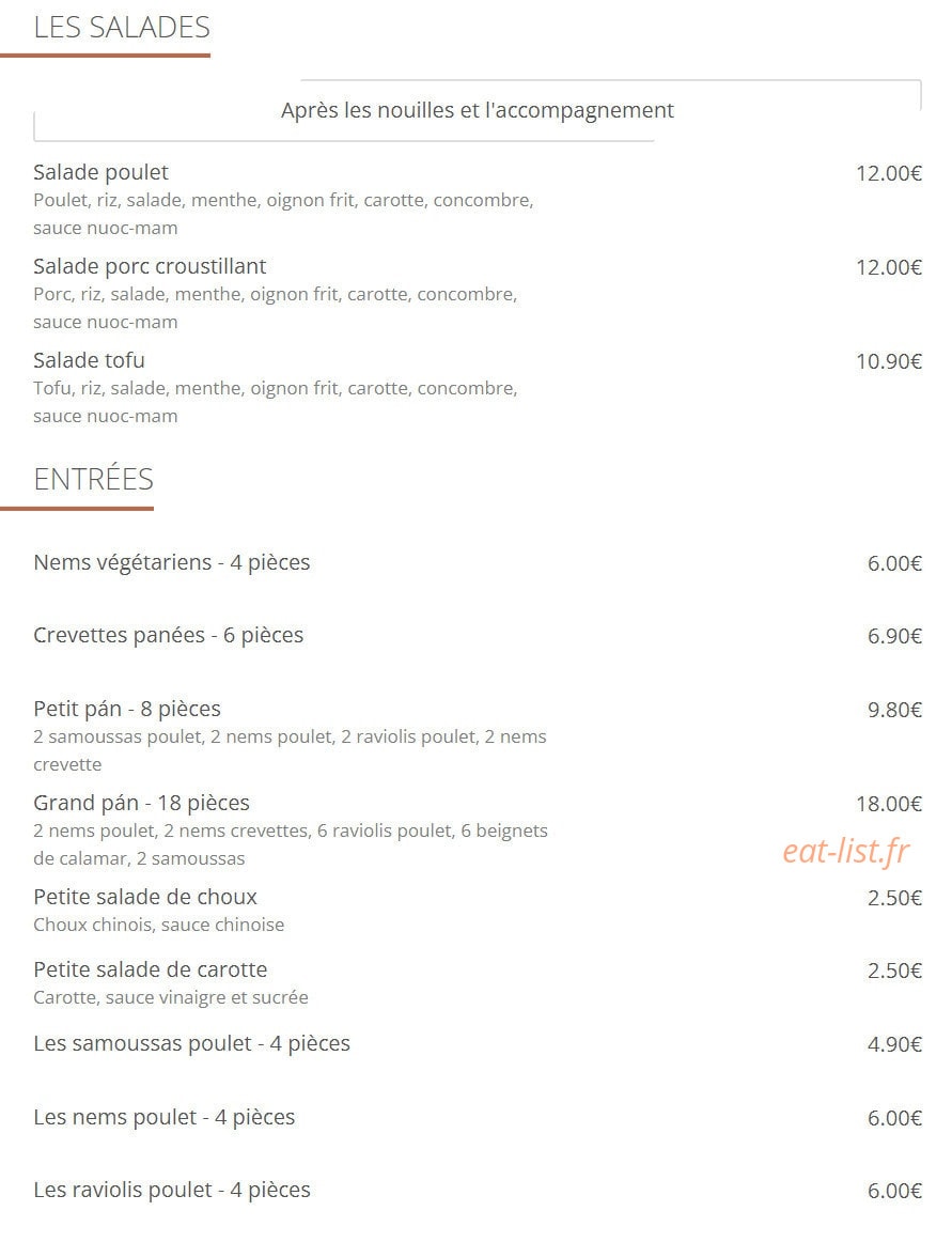 L'assiette de meng — carte page 2
