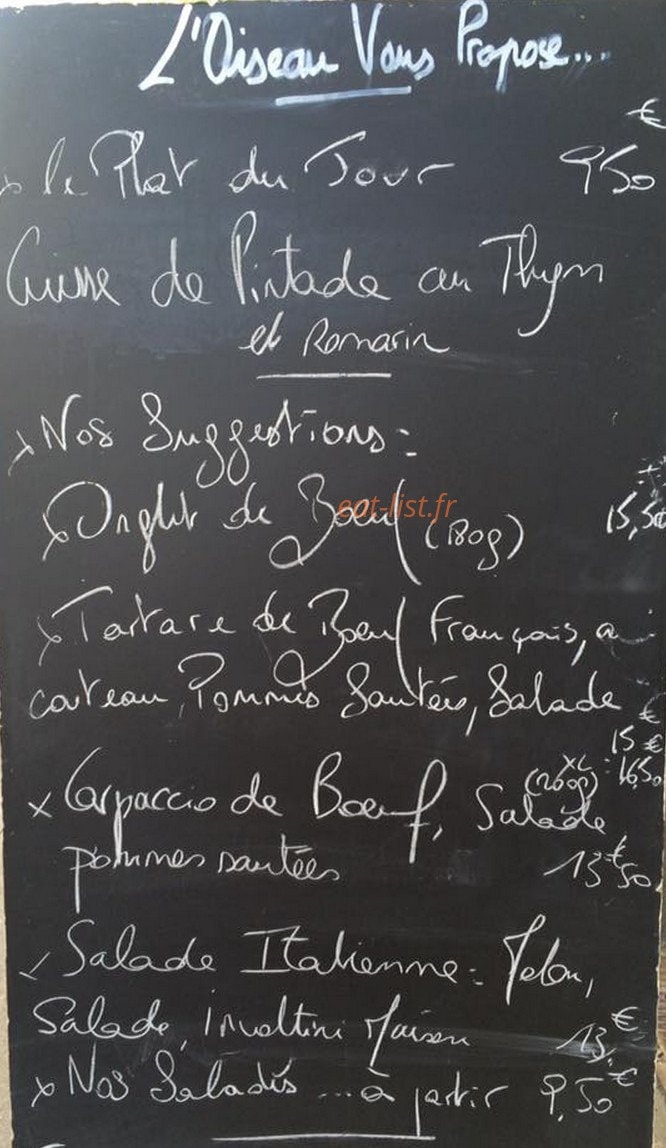 L'Oiseau sur sa Branche — carte page 1