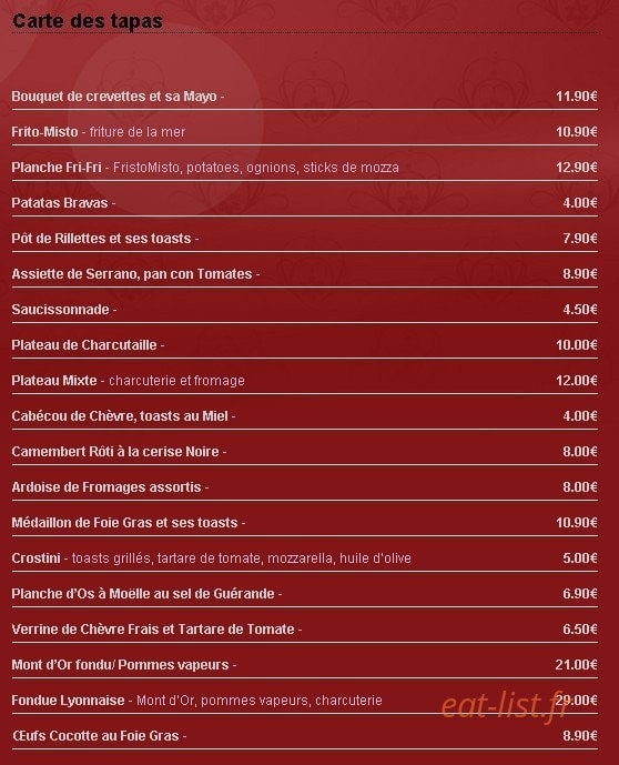 Le Café de la Soie — carte page 2