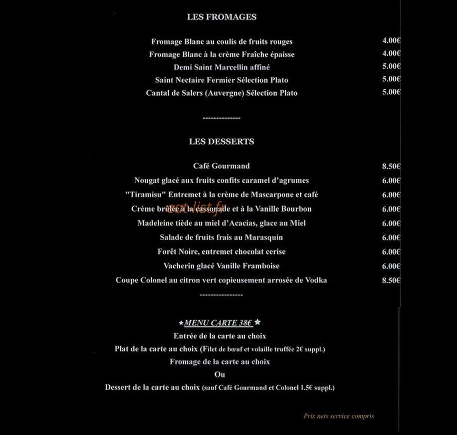 Le Plato — carte page 2