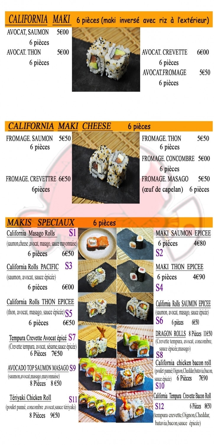 Ma Sushi — carte page 5