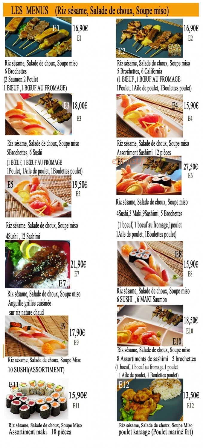 Ma Sushi — carte page 3