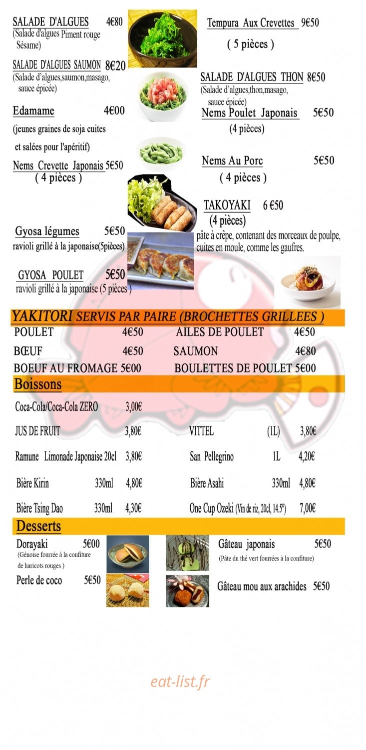 Ma Sushi — carte page 7