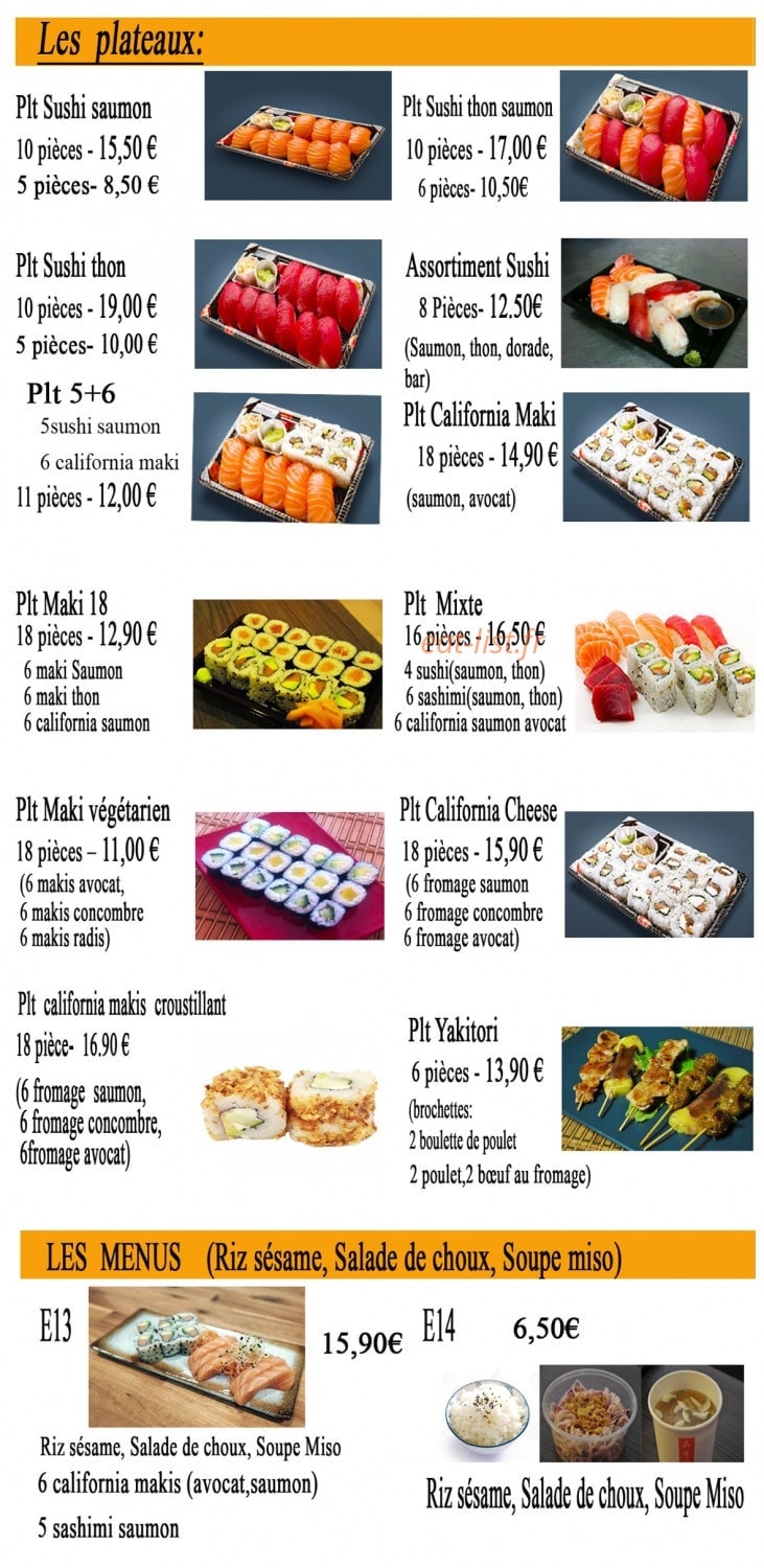 Ma Sushi — carte page 2