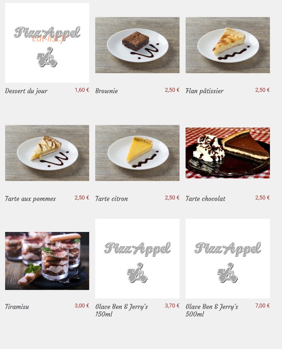 Pizz'appel — carte page 5