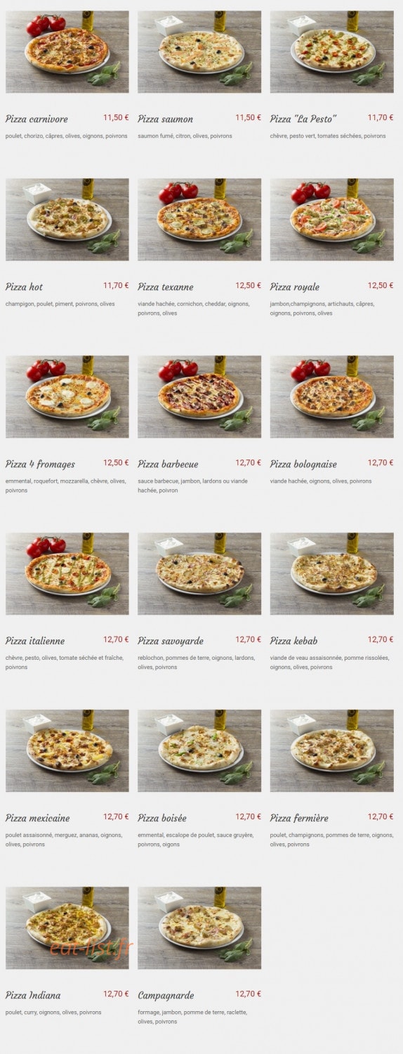 Pizz'appel — carte page 4