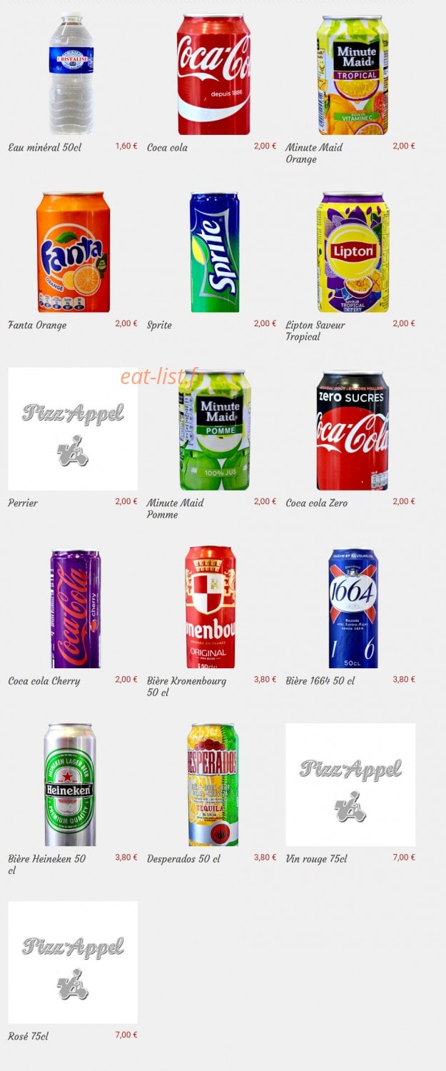 Pizz'appel — carte page 6