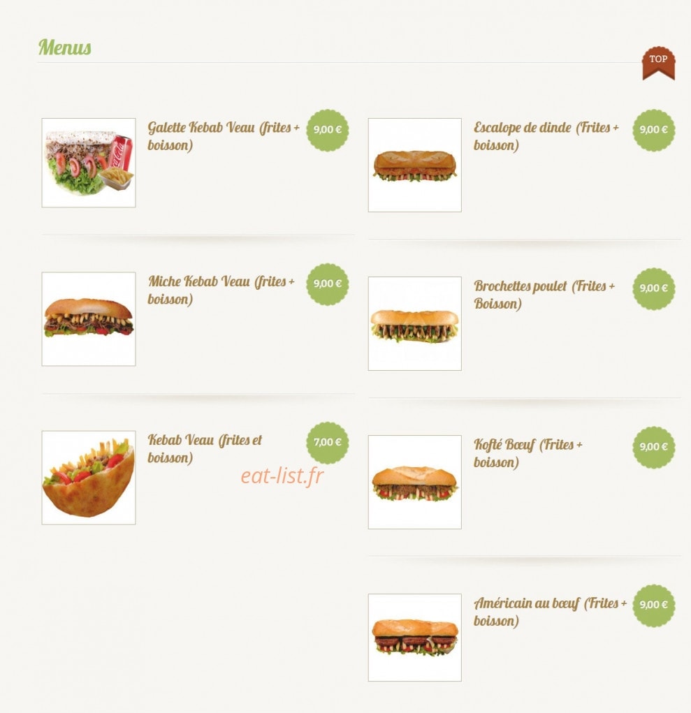 Restaurant de l'angle — carte page 5